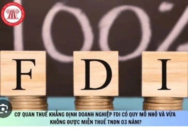 Miễn thuế thu nhạp doanh nghiệp cho doanh nghiệp FDI nhỏ và vừa