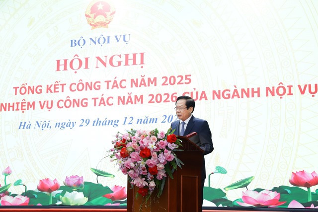 Hội nghị tổng kết công tác năm 2025 và triển khai nhiệm vụ công tác năm 2026 của ngành Nội vụ