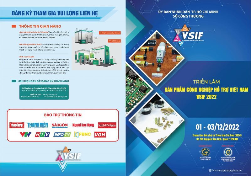 Triển lãm Sản phẩm công nghiệp hỗ trợ Việt Nam năm 2022 sẽ diễn ra vào tháng 12 tại TP.Hồ Chí Minh